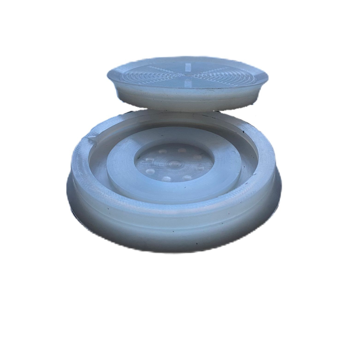 Transparent silicone suction cup D160mm X 145mm and 22mm thick (also suitable for food use)